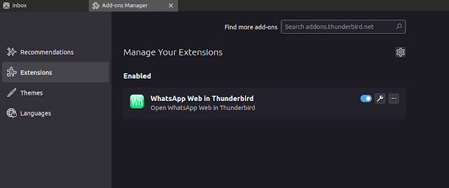 WhatsApp Web direct in Thunderbird
