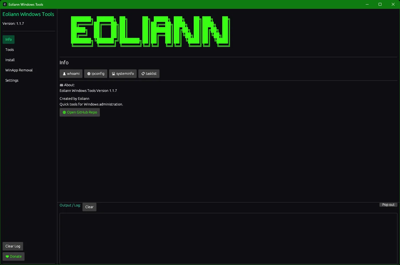 Eoliann Windows Tools v1.1.7